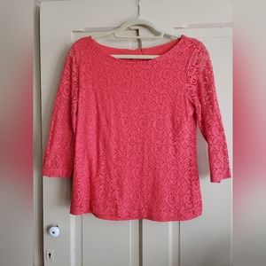 Talbots lace shirt, size small